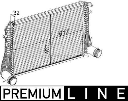 Intercooler, compresor CI 207 000P MAHLE