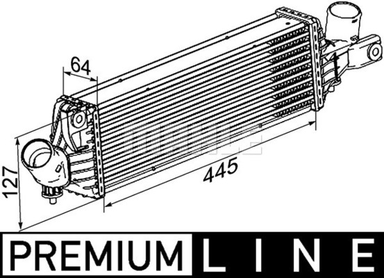 Intercooler, compresor CI 355 000P MAHLE