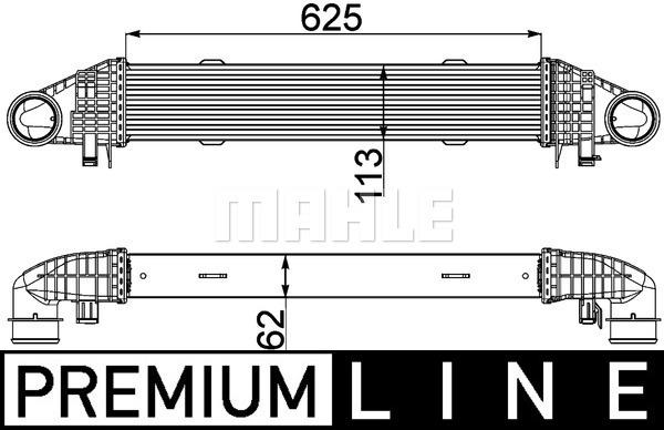 Intercooler, compresor CI 359 000P MAHLE