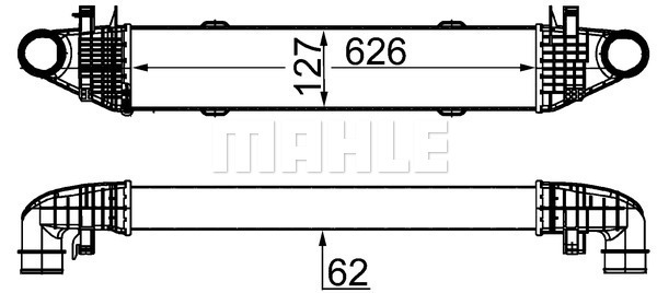 Intercooler, compresor CI 359 000S MAHLE