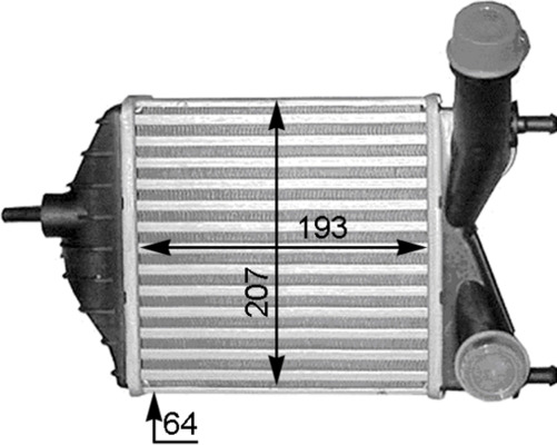 Intercooler, compresor CI 378 000S MAHLE