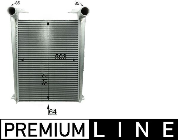 Intercooler, compresor CI 44 000P MAHLE