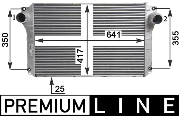 Intercooler, compresor CI 463 000P MAHLE
