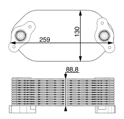 Radiator ulei, ulei motor CLC 167 000P MAHLE