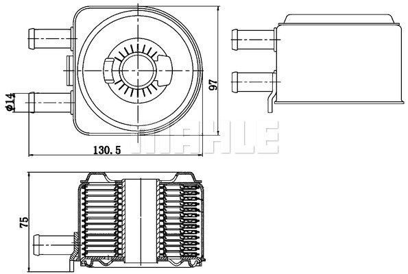 Radiator ulei, ulei motor CLC 176 000S MAHLE