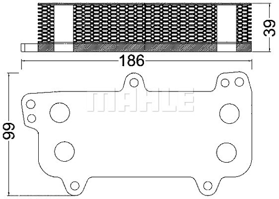 Radiator ulei, ulei motor CLC 187 000S MAHLE