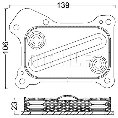 Radiator ulei, ulei motor CLC 190 000S MAHLE