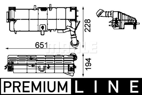 Vas de expansiune, racire CRT 49 000P MAHLE