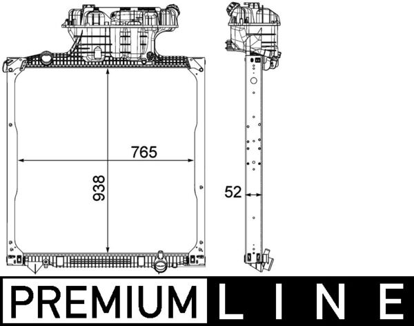 Radiator, racire motor CR 1038 000P MAHLE