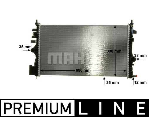 Radiator, racire motor CR 1102 000P MAHLE