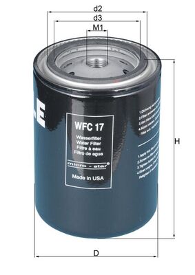 Filtru agent frigorific WFC 17 MAHLE