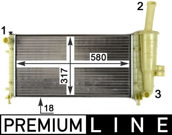 Radiator, racire motor CR 1108 000P MAHLE