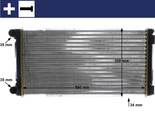 Radiator, racire motor CR 1109 000S MAHLE