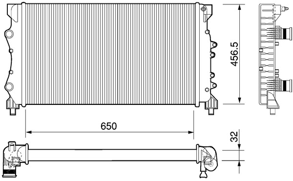 Radiator, racire motor CR 1110 000P MAHLE