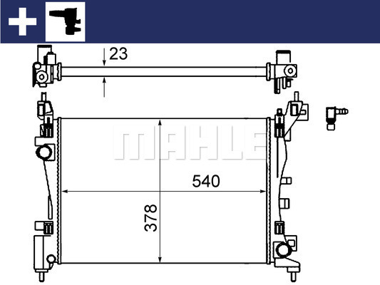 Radiator, racire motor CR 1121 000S MAHLE