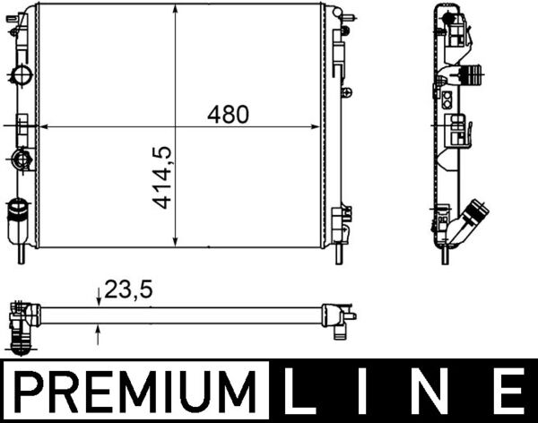 Radiator, racire motor CR 1145 000P MAHLE