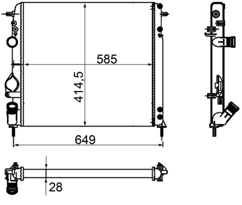 Radiator, racire motor CR 1146 000P MAHLE