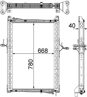 Radiator, racire motor CR 1161 000P MAHLE