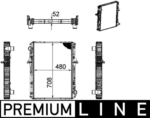 Radiator, racire motor CR 1170 000P MAHLE