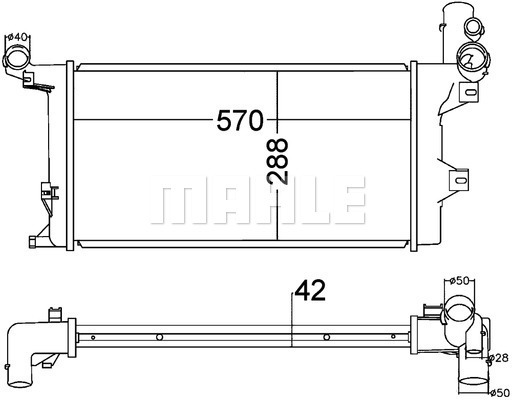 Radiator, racire motor CR 1218 000P MAHLE