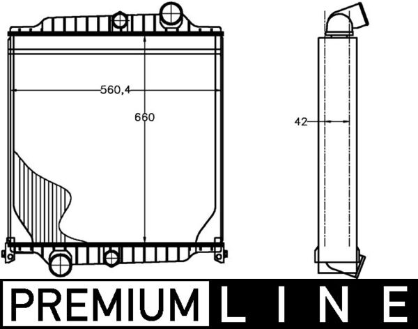Radiator, racire motor CR 1224 000P MAHLE