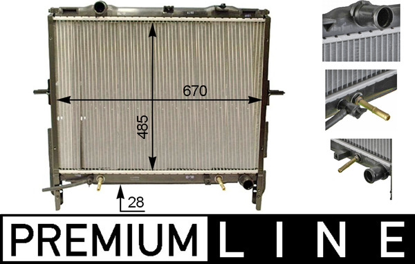 Radiator, racire motor CR 1331 000P MAHLE