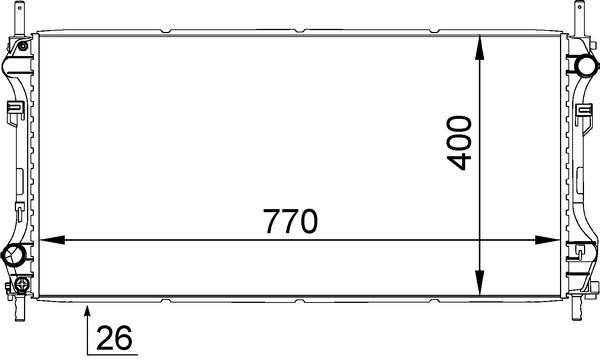 Radiator, racire motor CR 1346 000S MAHLE