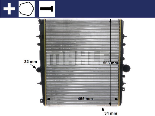 Radiator, racire motor CR 1437 000S MAHLE