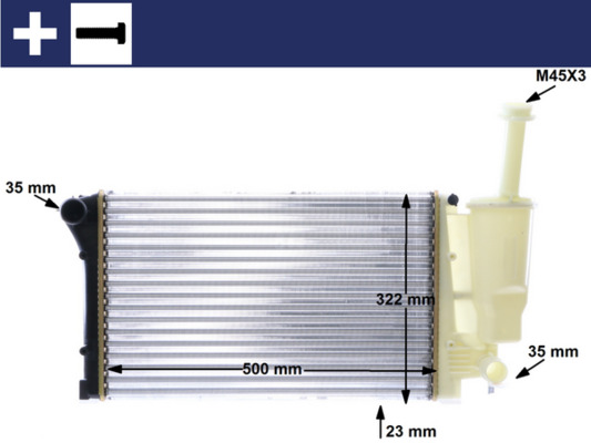 Radiator, racire motor CR 1451 000S MAHLE