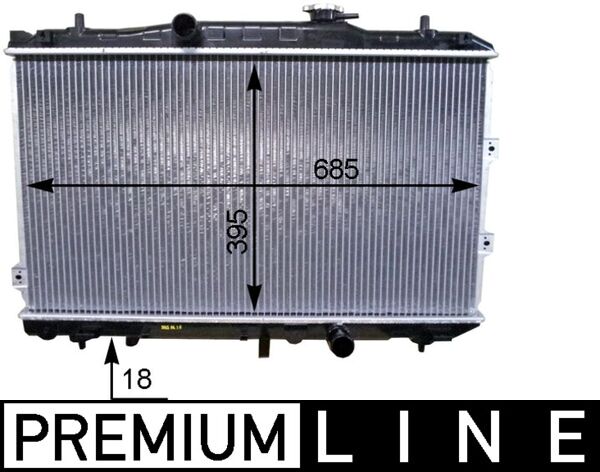 Radiator, racire motor CR 1468 000P MAHLE
