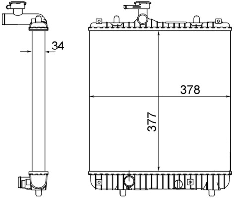 Radiator, racire motor CR 1495 001S MAHLE