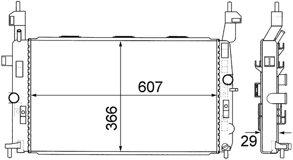 Radiator, racire motor CR 1498 000S MAHLE