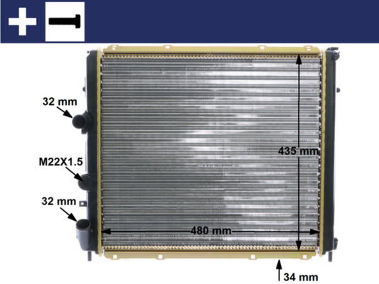Radiator, racire motor CR 1502 000S MAHLE