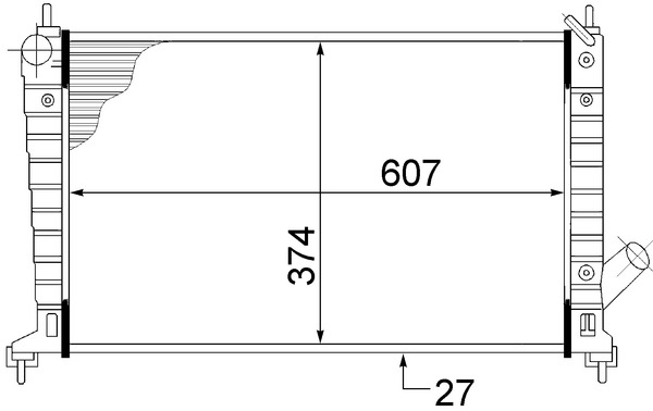 Radiator, racire motor CR 1511 000S MAHLE