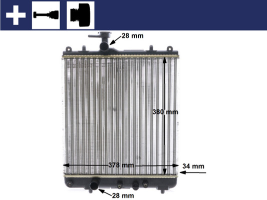 Radiator, racire motor CR 1514 000S MAHLE