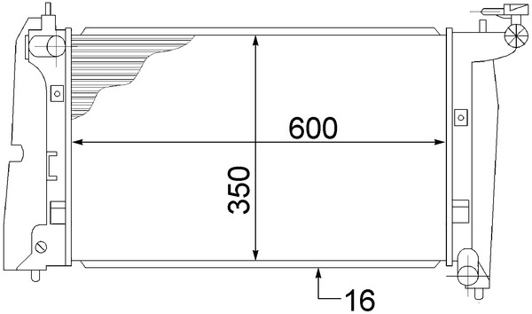 Radiator, racire motor CR 1526 000S MAHLE