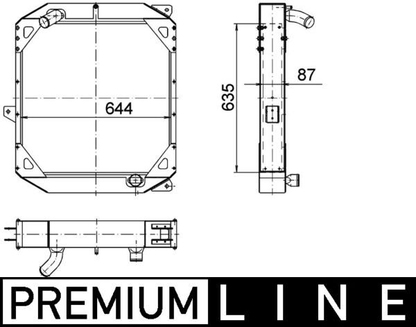 Radiator, racire motor CR 1554 000P MAHLE