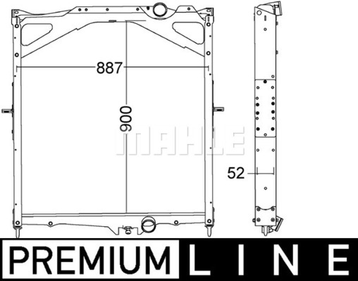 Radiator, racire motor CR 1556 000P MAHLE