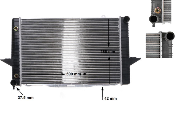 Radiator, racire motor CR 164 000S MAHLE