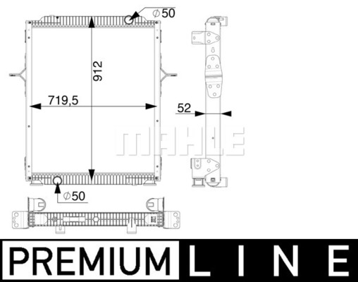 Radiator, racire motor CR 166 000P MAHLE