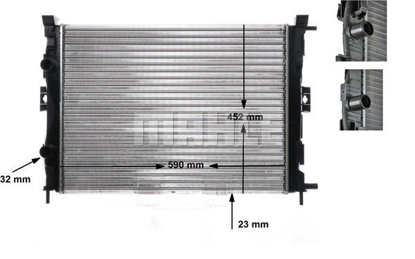 Radiator, racire motor CR 1690 000S MAHLE