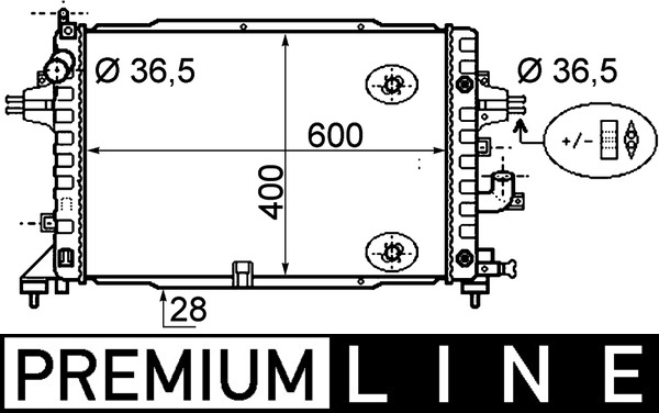 Radiator, racire motor CR 1858 000P MAHLE