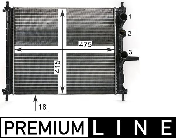 Radiator, racire motor CR 1993 000P MAHLE