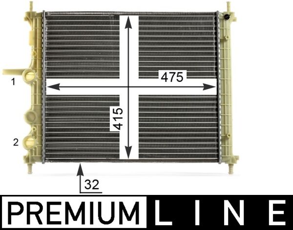 Radiator, racire motor CR 1998 000P MAHLE