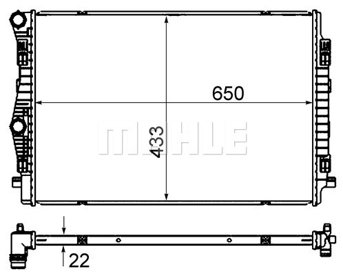 Radiator, racire motor CR 2055 000S MAHLE