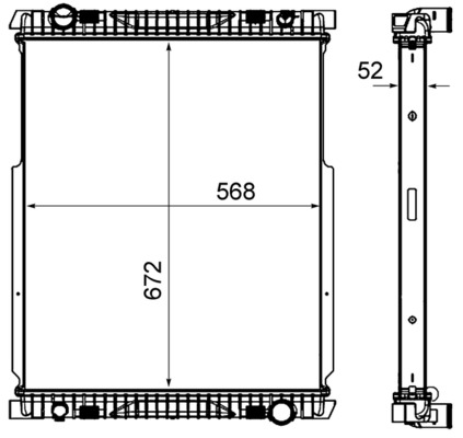 Radiator, racire motor CR 2089 000P MAHLE