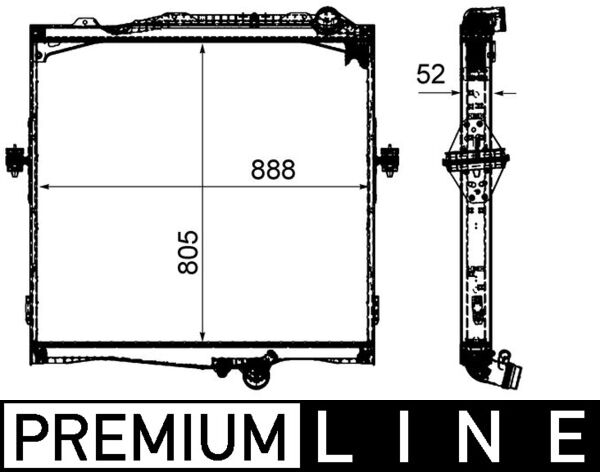 Radiator, racire motor CR 2092 000P MAHLE