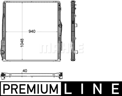 Radiator, racire motor CR 2094 000P MAHLE