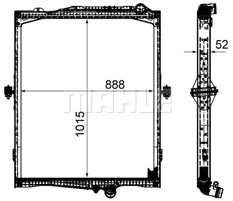 Radiator, racire motor CR 2095 000P MAHLE