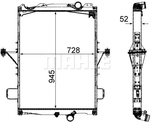 Radiator, racire motor CR 2096 000P MAHLE